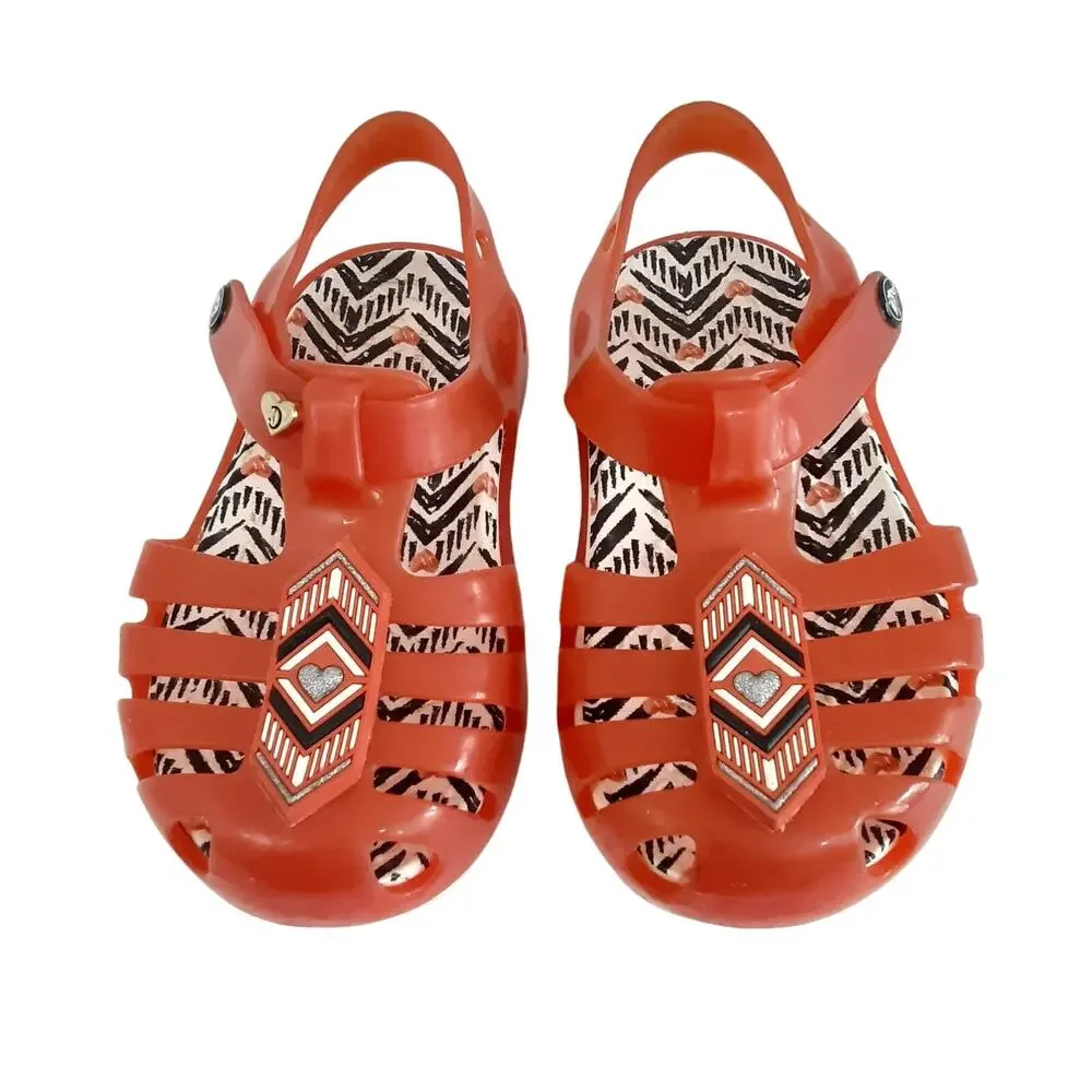 Crocs Drew x Isabella Gel Sandals Girls 5 Red Water Shoes Dress Shoes